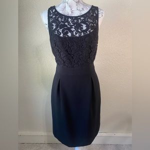 WHBM black dress with lace detail.‎